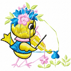 Small Birds Embroidery Design 3